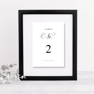 Table number two in a black frame