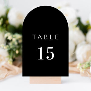 Black Arch Table Numbers | Set of 40 | 4x6